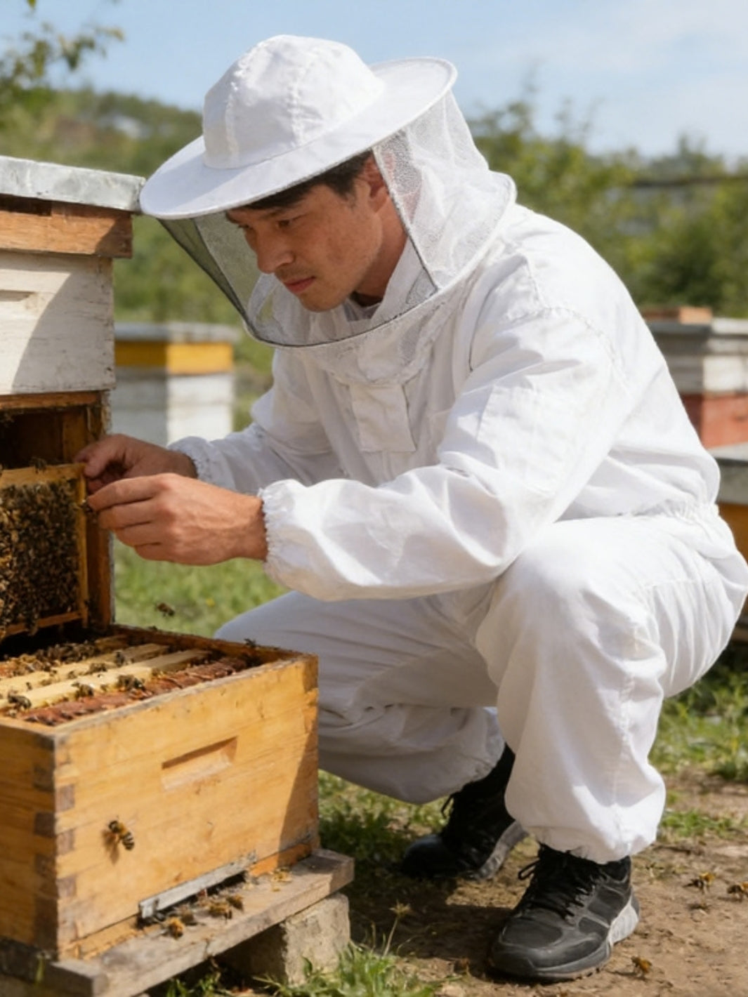Combinaison Anti guêpes / abeilles / frelons chapeau rond