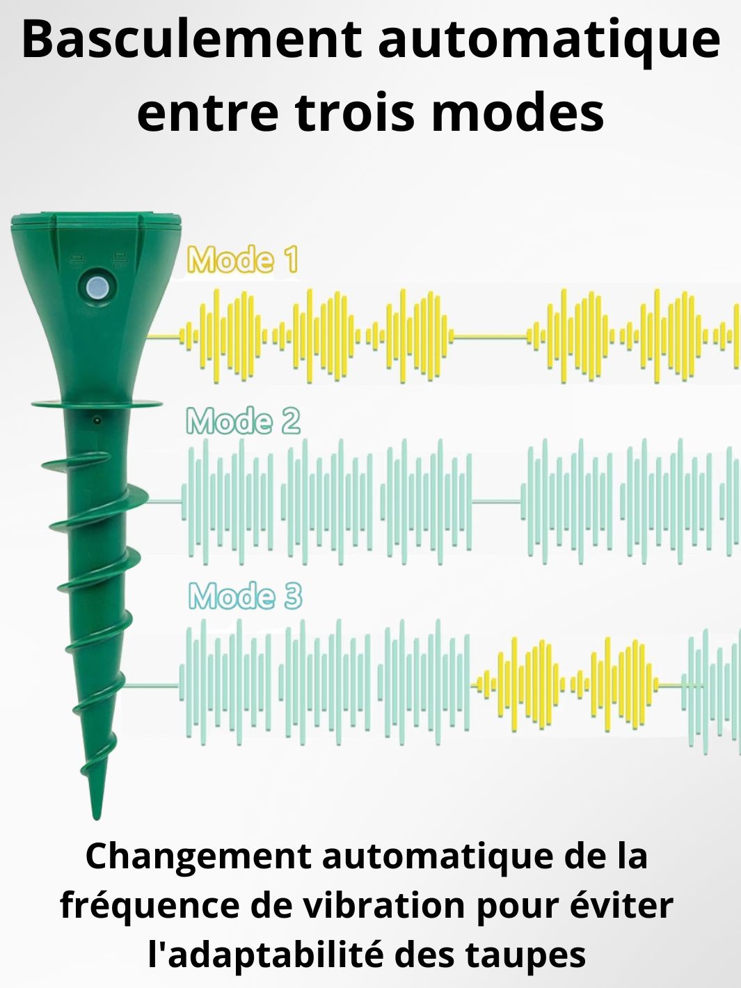 Piège à Taupe Ultrason Solaire (3 modes) 2