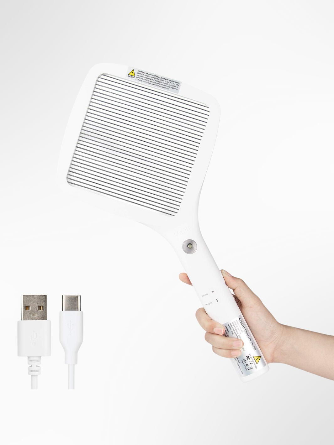 Raquette électrique mouche / moustique carré led 4
