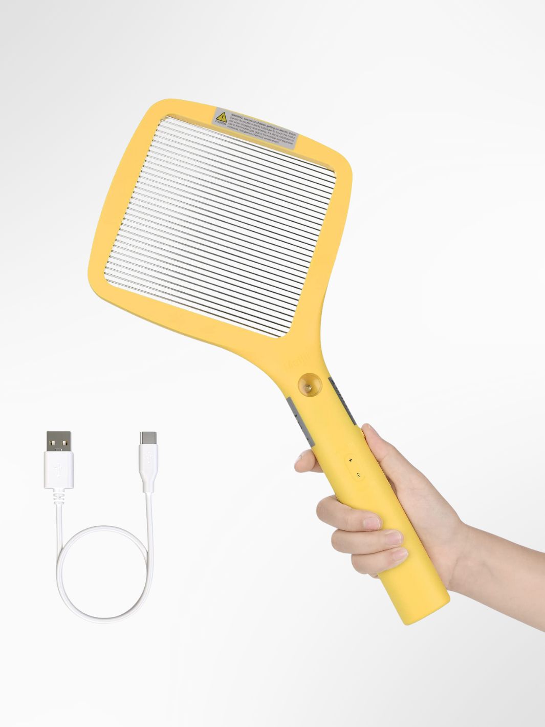 Raquette électrique mouche / moustique carré led 5