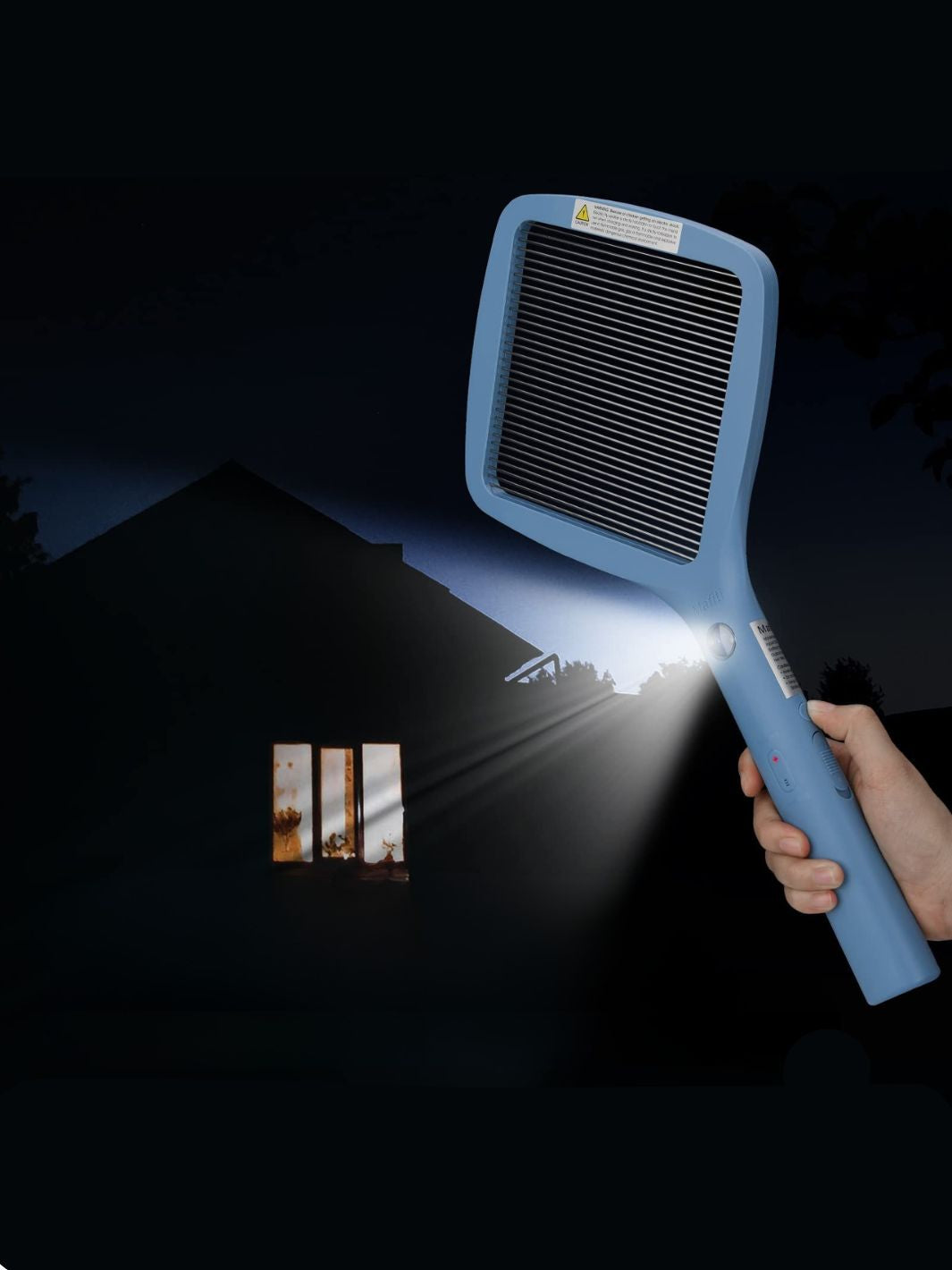 Raquette électrique mouche / moustique carré led 2