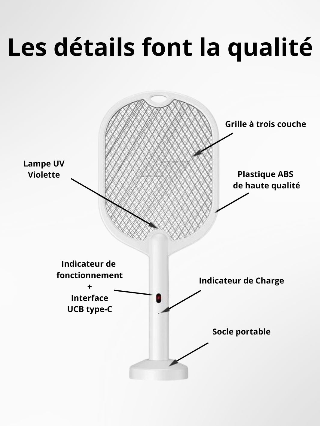 Tapette à mouches / moustique électrique 2 en 1 NeoSwat 4