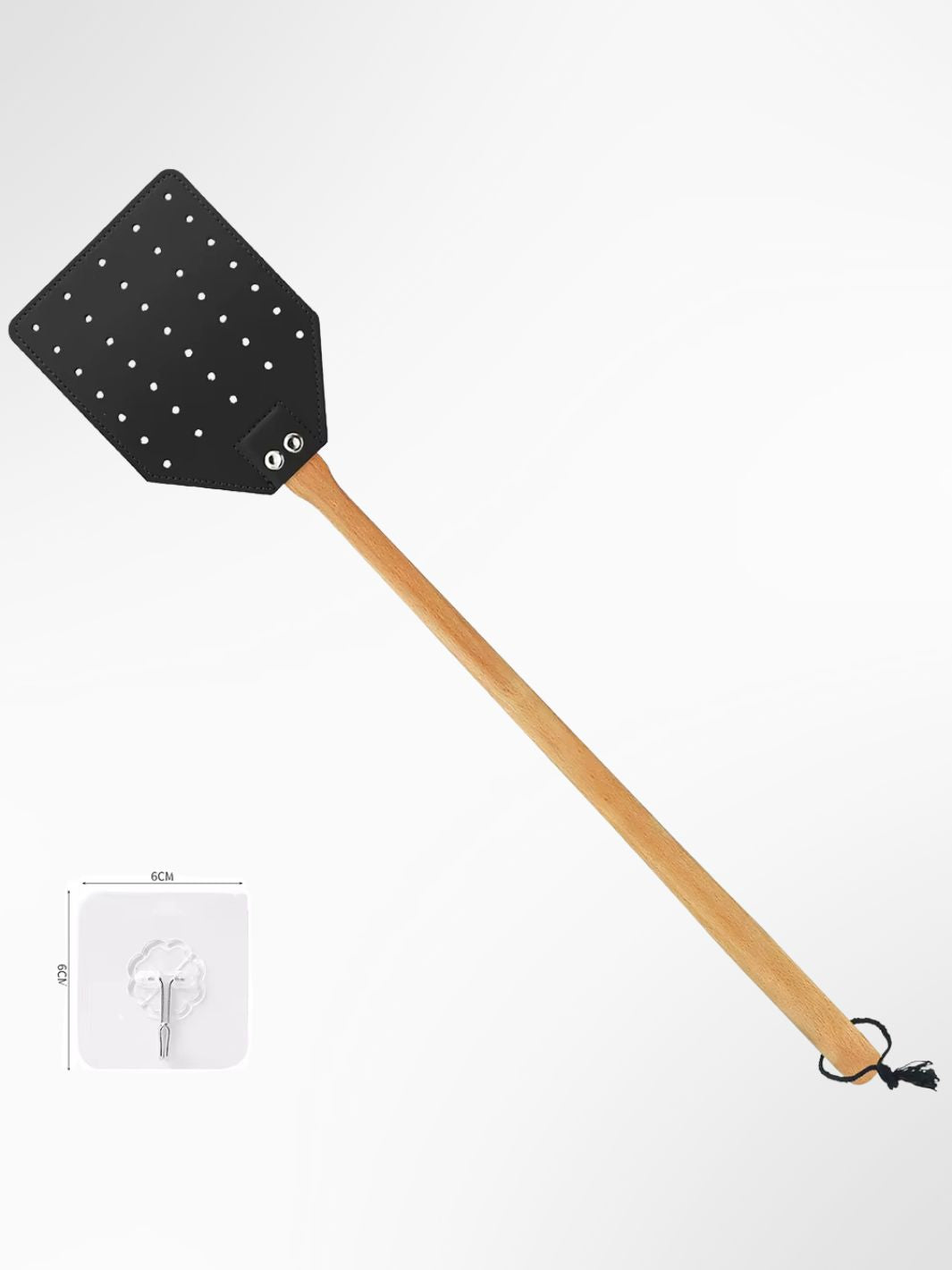 Tapette à mouches cuir bois 4